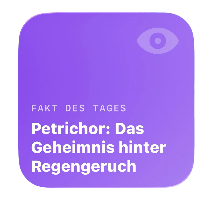 Homescreen-Widget „Fakt des Tages“: Petrichor – das Geheimnis hinter Regengeruch